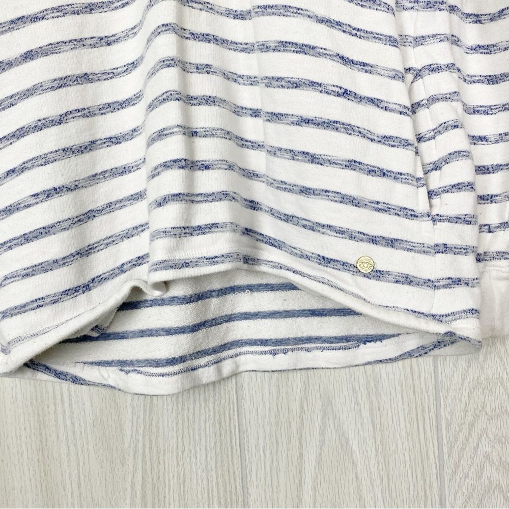 Disney White and Blue Striped Lace-Up Hoodie Sweatshirt - Picture 7 of 12